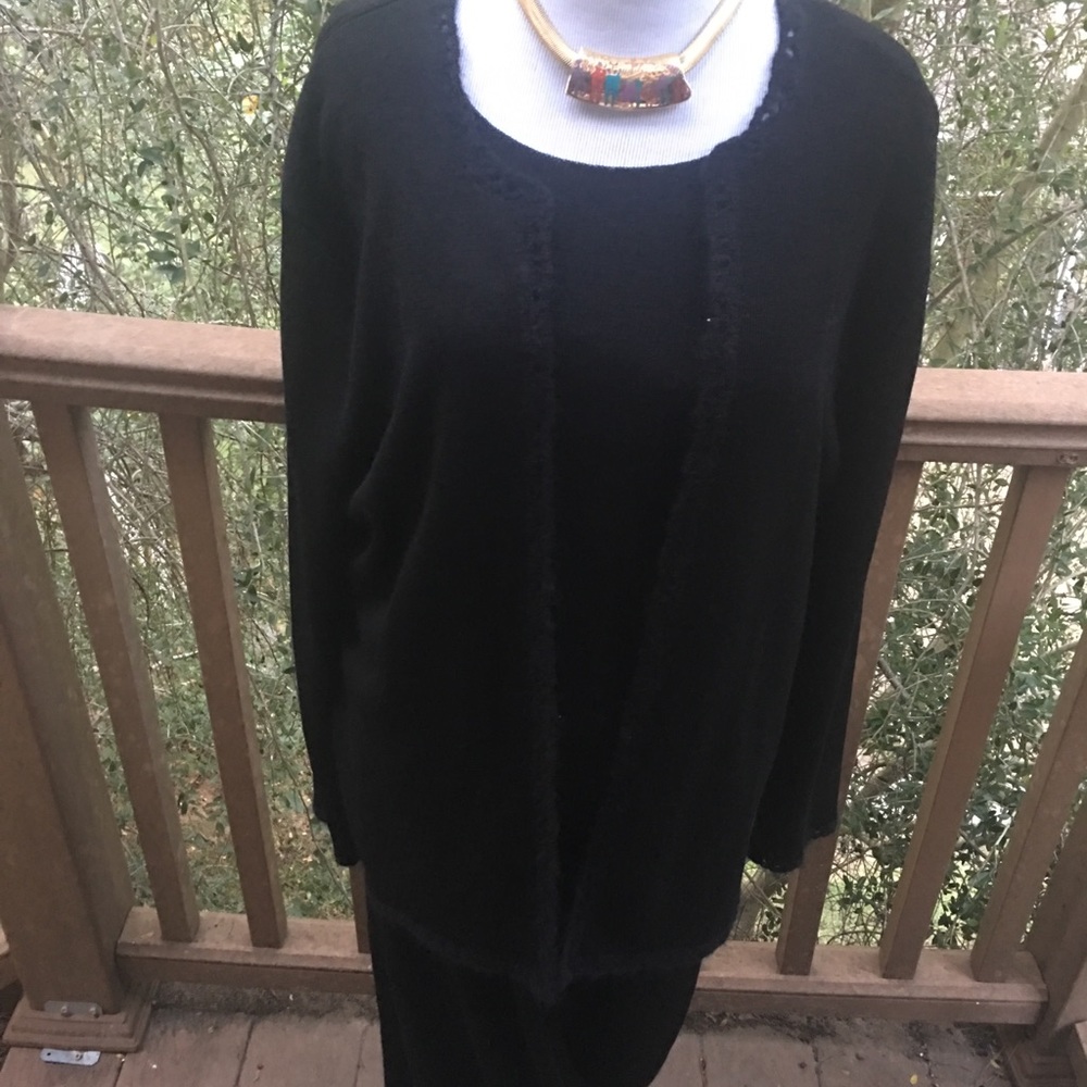 Talbots black knit 2pc outfit